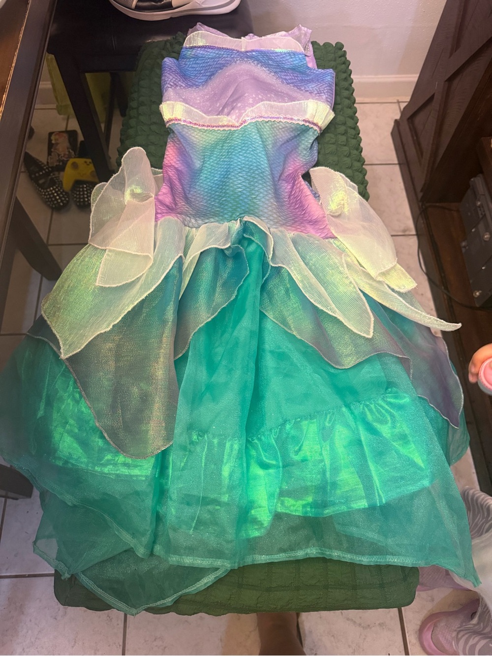 Disney Iridescent Mermaid Costume Dress in Teal, Purple & Pink